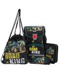 Σχολικό σετ  ABC 123 Road King - 2023,  σακίδιο πλάτης, αθλητική τσάντα  και  δύο κασετίνες  - 1t