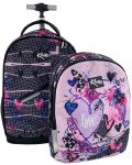 Σχολική τσάντα με ρόδες  Kaos 2 σε 1 - Pink Love - 5t