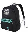 Σχολική τσάντα Unkeeper - Game Over, πράσινη - 2t