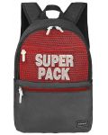 Σχολικό σακίδιο S. Cool Super Pack - Red and Black, με 1 θήκη - 1t