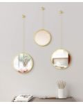 Κρεμαστοί καθρέφτες Umbra - Dima Round, 3 τεμαχίων, χρυσοί - 3t
