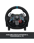Τιμόνι με πεντάλια Logitech - G29, για PC και PS4/PS5, μαύρο - 4t