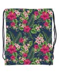 Αθλητική τσάντα με κορδόνι BackUP - Τροπικά λουλούδια - 1t