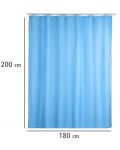 Κουρτίνα μπάνιου Wenko - 180 х 200 cm, αντιβακτηριδιακό, ανοιχτό μπλε - 2t