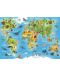 Παζλ Educa 150 κομμάτια - Παγκόσμιος χάρτης με ζώα - 2t