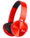 Ασύρματα ακουστικά με μικρόφωνοTrevi - DJ 12E50 BT, κόκκινα - 1t