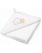Βρεφική πετσέτα με κουκούλα Babyono - 85 х 85 cm, άσπρη - 1t