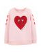 Παιδικό μπλουζάκι Carter's -Καρδιά με πούλιες, μέγεθος 4-5 ετών - 1t