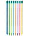 Μολύβι γραφίτη με γόμα BIC Evolution - Stripes, HB, ποικιλία - 1t