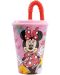 Κύπελλο με καλαμάκι Stor Minnie Mouse - Spring Look, 430 ml - 1t