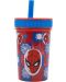 Κύπελλο με καλαμάκι Stor Spider-Man - Arachnid Grid, 465 ml - 1t