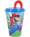 Κύπελλο με καλαμάκι Stor - Super Mario, 430 ml - 1t