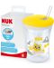Κύπελλο με καλαμάκι NUK Evolution - Action Cup, 230 ml, κίτρινο - 2t