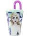 Κύπελλο με καλαμάκι Stor Frozen - Ice Magic, 430 ml - 1t