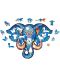 Ξύλινο παζλ Unidragon 194 κομματιών - Ελέφαντας (μέγεθος Μ) - 2t