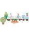 Ξύλινο σετ παιχνιδιού Orange Tree Toys Peter Rabbit - Τρένο με ράγες και φιγούρες - 4t