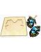 Ξύλινο μίνι παζλ με ζωάκια Smart Baby -Πεταλούδα, 3 μέρη - 2t