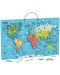 Ξύλινο μαγνητικό παζλ Viga - Παγκόσμιος χάρτης και πίνακας γραφής - 1t