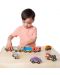 Ξύλινο σετ Melissa &Doug - Ατμομηχανή και βαγόνια - 4t