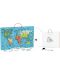 Ξύλινο μαγνητικό παζλ Viga - Παγκόσμιος χάρτης και πίνακας γραφής - 2t