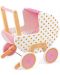 Ξύλινο καροτσάκι για κούκλες Janod - Candy chic - 1t