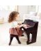 Ξύλινο ηλεκτρονικό πιάνο με σκαμπό Hape, μαύρο - 8t