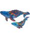 Ξύλινο παζλ Unidragon 98 κομμάτια - Φάλαινες (μέγεθος S) - 4t