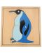 Ξύλινο παζλ με ζώα Smart Baby - Πιγκουίνος, 4 μέρη - 1t