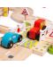 Ξύλινο σετ παιχνιδιού  Bigjigs - Με δρόμους και σιδηροτροχιές - 6t