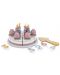 Ξύλινη τούρτα Viga PolarB - Με κεριά και αριθμούς - 1t