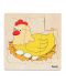Ξύλινο πολυεπίπεδο παζλ Woody - Αυγό και κότα - 1t