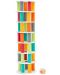 Ξύλινο σετ παιχνιδιού Pino Toys - Πύργος στοίβαξη  και ισορροπίας - 1t