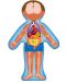 Ξύλινο παζλ Woody - Το ανθρώπινο σώμα - Αγόρι, 13 τεμάχια - 3t