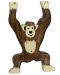 Ξύλινο ειδώλιο Holztiger-όρθιος χιμπατζής - 1t