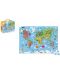 Παιδικό παζλ σε βαλίτσα Janod - Παγκόσμιος χάρτης, 300 κομμάτια - 2t