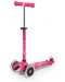 Παιδικό σκούτερ 3 σε 1 Micro - Mini Deluxe Plus LED, Pink - 3t