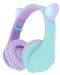 Παιδικά ακουστικά PowerLocus - P2, Ears, ασύρματα, πράσινα/μωβ - 1t