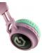 Παιδικά ακουστικά PowerLocus - Buddy Ears, ασύρματα, ροζ/πράσινα - 2t
