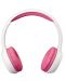 Παιδικά ακουστικά Lenco - HP-010PK, ροζ/λευκό - 1t