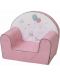 Παιδική πολυθρόνα Bubaba -Κουνελάκι ερωτευμένο, ροζ - 1t