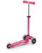 Παιδικό σκούτερ 3 σε 1 Micro - Mini Deluxe Plus LED, Pink - 5t