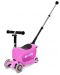 Παιδικό σκούτερ 2 σε 1 Micro - Mini2Go Deluxe Plus, Pink - 1t