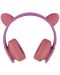 Παιδικά ακουστικά PowerLocus - P1 Smurf,ασύρματα, ροζ - 4t