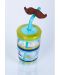 Παιδικό κύπελλο με καλαμάκι Contigo - Electric Blue Mustache, 470 ml - 2t