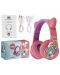 Παιδικά ακουστικά PowerLocus - P1 Smurf,ασύρματα, ροζ - 8t