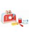Σετ παιχνιδιού Lelin - Παιδική τοστιέρα, με προϊόντα πρωινού, κόκκινη - 1t