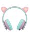 Παιδικά ακουστικά PowerLocus - P2, Ears, ασύρματα, ροζ/πράσινα - 4t