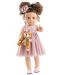 Ρούχα για κούκλα Paola Reina - Ροζ φόρεμα με κορδέλα, 42 cm - 1t