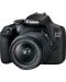 Φωτογραφική μηχανή DSLR Canon - EOS 2000D, EF-S18-55mm, EF75-300mm, μαύρο - 2t