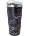 Θερμικό ποτήρι διπλού τοιχώματος Nerthus  - Μαύρο μάρμαρο, 480 ml - 1t